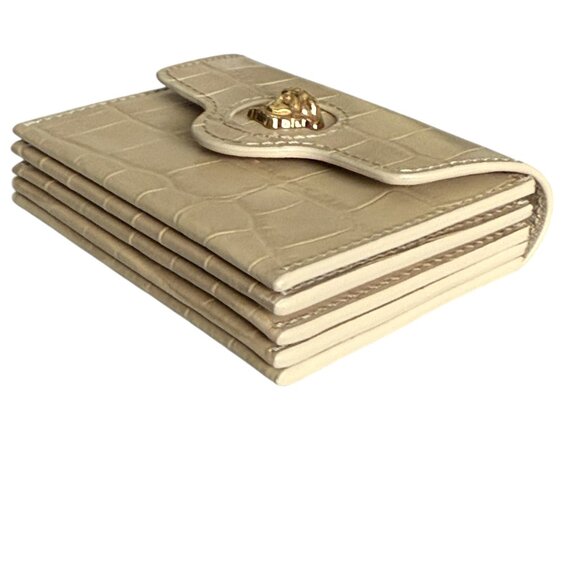 Versace Cream Wallet with Gold Medusa Logo - Picture 4 of 16